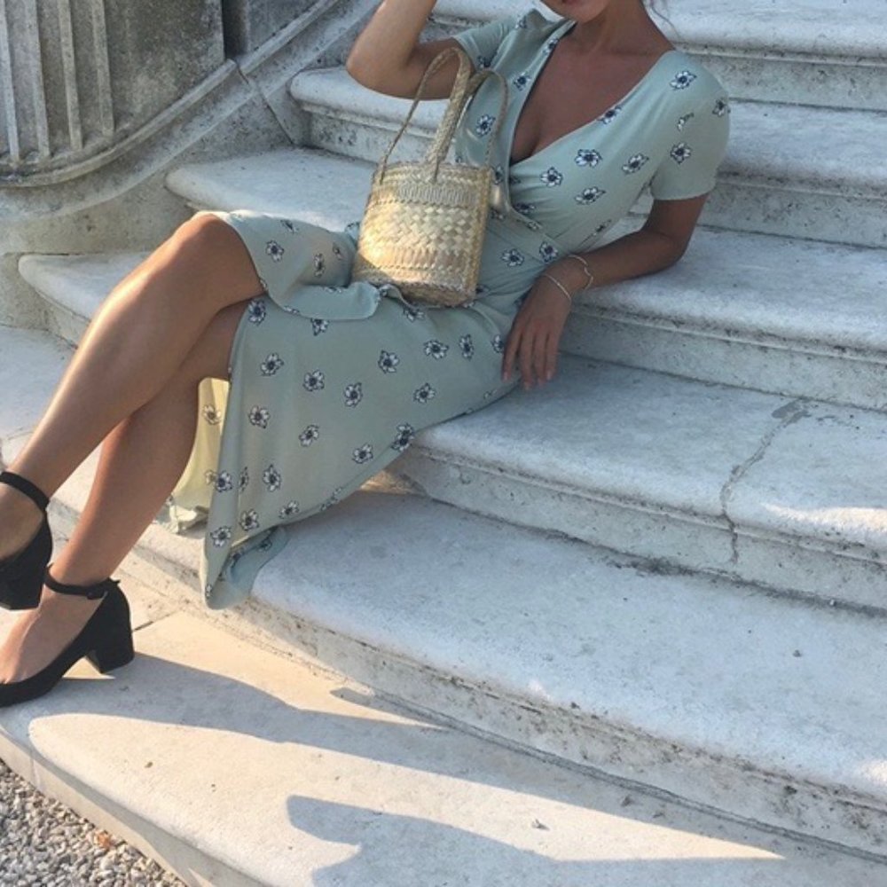 Flower Wrap Dress - Picture 3 of 3